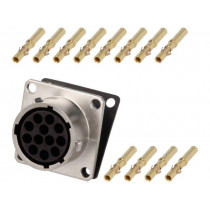 RT0014-12SNH-K; Connector: circular; Series: RT360; socket; female; crimped; PIN: 12; AMPHENOL RT0014-12SNH-K; Connector: circular; Series: RT360; socket; female; crimped; PIN: 12; AMPHENOL
