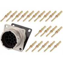 RT0016-19PNH-K; Connector: circular; Series: RT360; socket; male; crimped; PIN: 19; AMPHENOL RT0016-19PNH-K; Connector: circular; Series: RT360; socket; male; crimped; PIN: 19; AMPHENOL