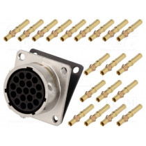 RT0016-19SNH-K; Connector: circular; Series: RT360; socket; female; crimped; PIN: 19; AMPHENOL RT0016-19SNH-K; Connector: circular; Series: RT360; socket; female; crimped; PIN: 19; AMPHENOL