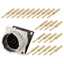 RT0018-23PNH-K; Connector: circular; Series: RT360; socket; male; crimped; PIN: 23; AMPHENOL RT0018-23PNH-K; Connector: circular; Series: RT360; socket; male; crimped; PIN: 23; AMPHENOL