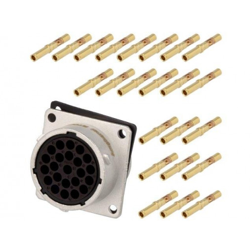 RT0018-23SNH-K; Connector: circular; Series: RT360; socket; female; crimped; PIN: 23; AMPHENOL RT0018-23SNH-K; Connector: circular; Series: RT360; socket; female; crimped; PIN: 23; AMPHENOL