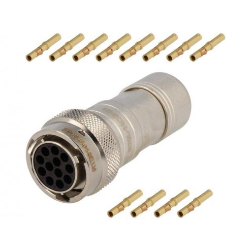 RT0614-12SNH-K; Connector: circular; Series: RT360; plug; female; crimped; PIN: 12; AMPHENOL RT0614-12SNH-K; Connector: circular; Series: RT360; plug; female; crimped; PIN: 12; AMPHENOL