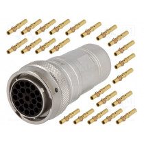 RT0618-23SNH-K; Connector: circular; Series: RT360; plug; female; crimped; PIN: 23; AMPHENOL
