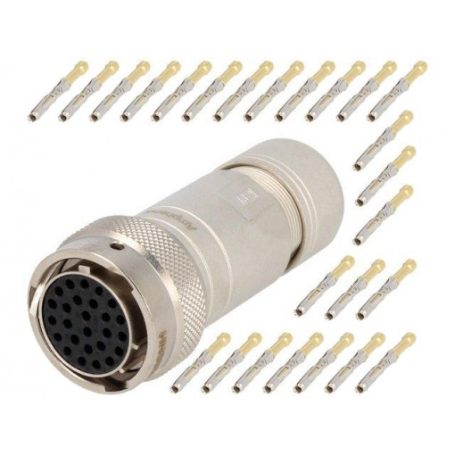 RT0W616-26SNH-K; Connector: circular; Series: RT360; plug; female; crimped; PIN: 26; AMPHENOL