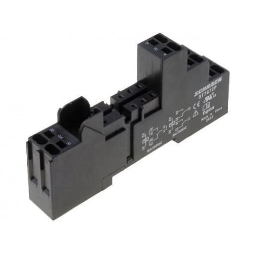 1860200-1; Socket; PIN: 8; 16A; 240VAC; H: 48.3mm; W: 15.8mm; Application: RT; TE Connectivity