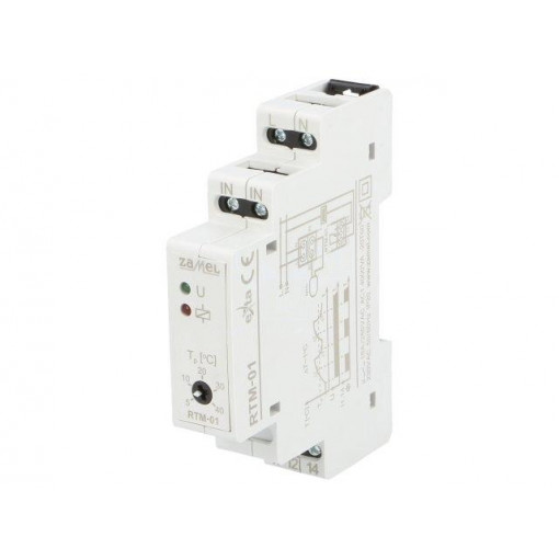 RTM-01; Module: regulator; NTC; temperature; Out: SPDT,relay; DIN; 5÷40°C; ZAMEL