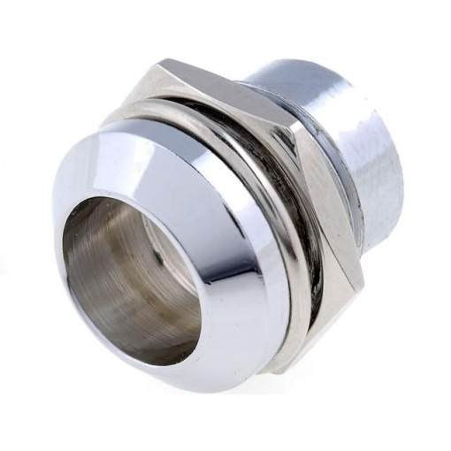; LED holder; 10mm; chromium; convex; with plastic plug; ; LED holder; 10mm; chromium; convex; with plastic plug;