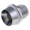 ; LED holder; 10mm; chromium; brass; concave; L2: 13mm;  ; LED holder; 10mm; chromium; brass; concave; L2: 13mm;