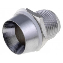 ; LED holder; 10mm; chromium; brass; concave; L2: 13mm;  ; LED holder; 10mm; chromium; brass; concave; L2: 13mm;