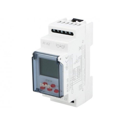 RTM-30; Module: regulator; KTY81-210; temperature; Out: DPDT,relay; DIN; ZAMEL