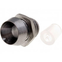 ; LED holder; 3mm; chromium; brass; concave; L2: 8mm;  ; LED holder; 3mm; chromium; brass; concave; L2: 8mm;