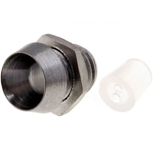 ; LED holder; 3mm; chromium; brass; concave; L2: 8mm; 