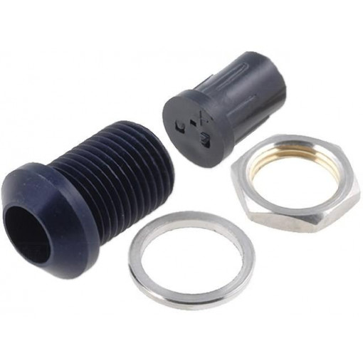 ; LED holder; 5mm; convex; ; LED holder; 5mm; convex;