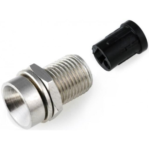 ; LED holder; 5mm; nickel; concave; with plastic plug; 