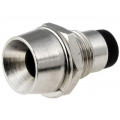 ; LED holder; 5mm; chromium; concave; with rubber plug; 