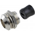 ; LED holder; 8mm; nickel; convex; with plastic plug;  ; LED holder; 8mm; nickel; convex; with plastic plug;