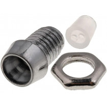 ; LED holder; 3mm; chromium; ABS; concave; L2: 8mm;  ; LED holder; 3mm; chromium; ABS; concave; L2: 8mm;