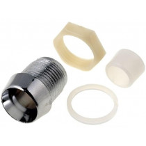; LED holder; 8mm; chromium; ABS; concave; L2: 11.5mm;  ; LED holder; 8mm; chromium; ABS; concave; L2: 11.5mm;