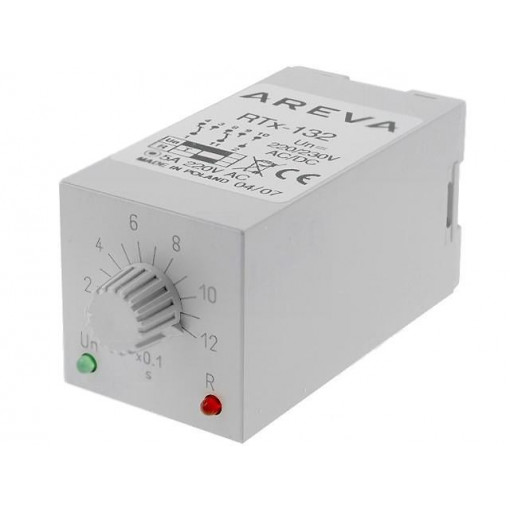 RTX-132 24/48 1,2SEK; Timer; 0,1÷1,2s; DPDT; 230VAC/5A; 24÷48VAC; 24÷48VDC; undecal; IP40; SCHNEIDER ELECTRIC