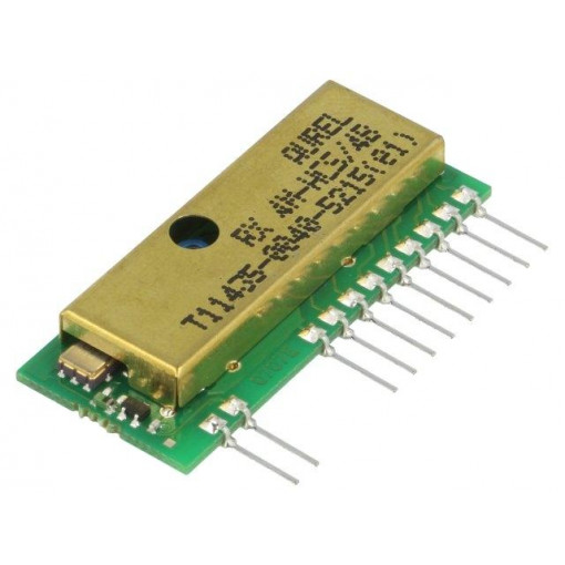 650201036G; Module: RF; AM receiver; OOK; 433.92MHz; -106dBm; 5VDC; 3mA; AUREL 650201036G; Module: RF; AM receiver; OOK; 433.92MHz; -106dBm; 5VDC; 3mA; AUREL