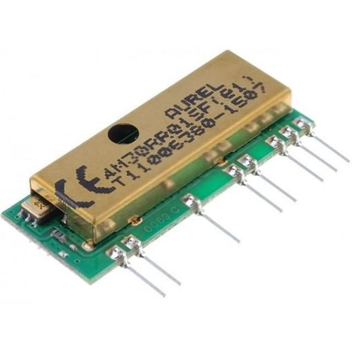 650200590G; Module: RF; AM receiver; AM,ASK; 433.92MHz; -100dBm; 3VDC; 70uA; AUREL 650200590G; Module: RF; AM receiver; AM,ASK; 433.92MHz; -100dBm; 3VDC; 70uA; AUREL
