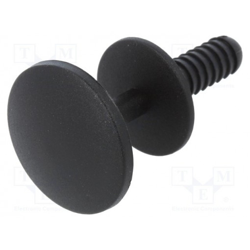 C10013; Rivet; 25pcs; L: 18.4mm; polyamide; black; Ømount.hole: 6mm; ROMIX