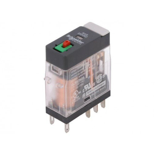 RXG21P7; Relay: electromagnetic; DPDT; Ucoil: 230VAC; 5A/250VAC; 5A/30VDC; SCHNEIDER ELECTRIC