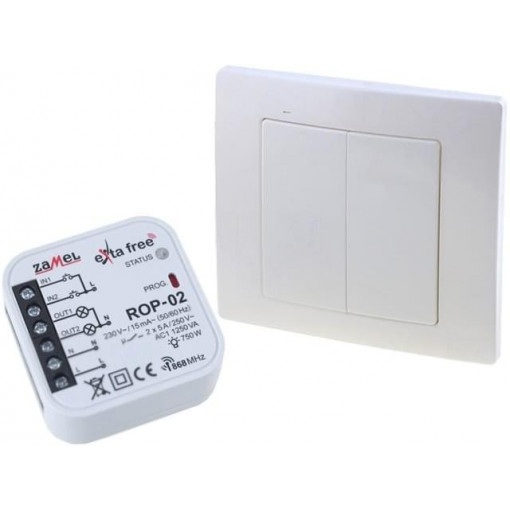 RZB-04; Wireless control set; EXTA FREE; IP20; -10÷55°C; 868.32MHz; ZAMEL