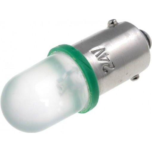 S-9 LED LAMP 24V G; LED lamp; green; BA9S; 24VDC; 24VAC; AUSPICIOUS