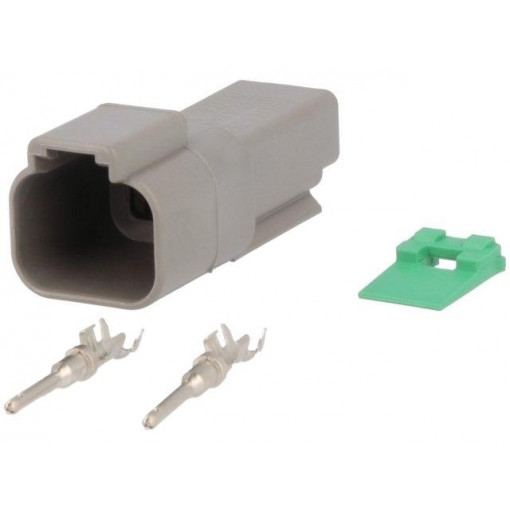 S-DT 04-2 P; Connector: wire-wire; DT; plug; male; Size: 16; 0.75÷2mm2; PIN: 2; DEUTSCH