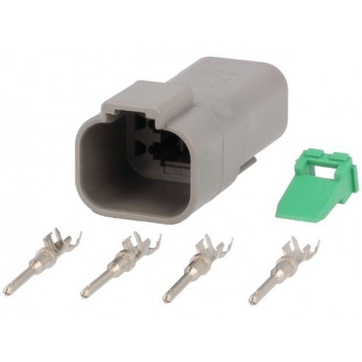 S-DT 04-4 P; Connector: wire-wire; DT; plug; male; Size: 16; 0.75÷2mm2; PIN: 4; DEUTSCH