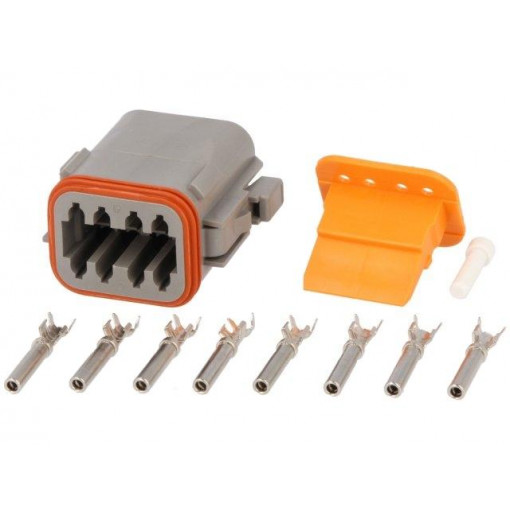 S-DT 06-08 SA; Connector: wire-wire; DT; plug; female; Size: 16; 0.75÷2mm2; PIN: 8; DEUTSCH