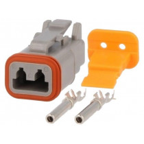 S-DT 06-2 S; Connector: wire-wire; DT; plug; female; Size: 16; 0.75÷2mm2; PIN: 2; DEUTSCH