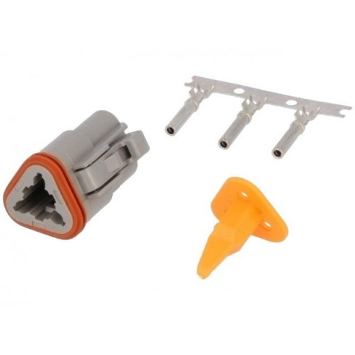 S-DT 06-3 S; Connector: wire-wire; DT; plug; female; Size: 16; 0.75÷2mm2; PIN: 3; DEUTSCH