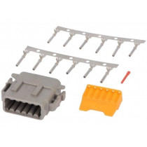 S-DTM 06-12 SA; Connector: wire-wire; DTM; plug; female; Size: 20; 0.5÷1.5mm2; IP68; DEUTSCH