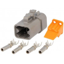 S-DTP 06-4 S; Connector: wire-wire; DTP; plug; female; Size: 12; 2÷4mm2; PIN: 4; DEUTSCH