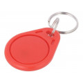 S103-RD; RFID pendant; red; 100÷150kHz; Mat: plastic; 64bit; 4g; 