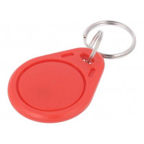 S103-RD; RFID pendant; red; 100÷150kHz; Mat: plastic; 64bit; 4g; 