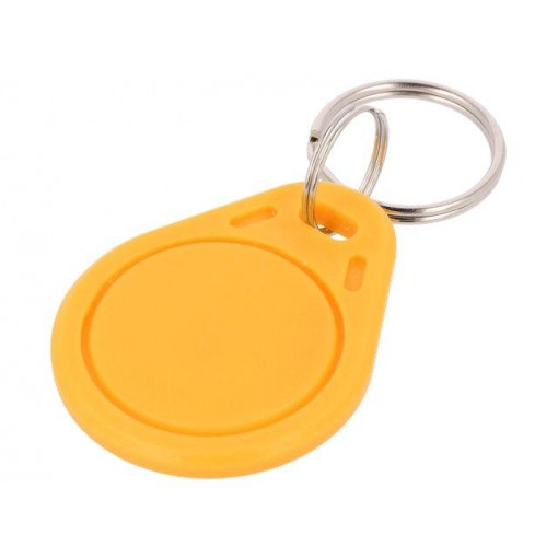 S103-YW; RFID pendant; yellow; 100÷150kHz; Mat: plastic; 64bit; 4g; 