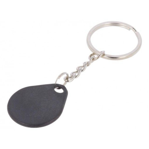 S1031-BK; RFID pendant; black; 100÷150kHz; Mat: plastic; 64bit; 6g; 