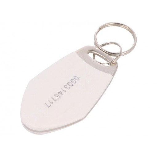S1035N-WE; RFID pendant; white; 100÷150kHz; Mat: metal,plastic; 64bit; 12g; 