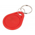 S103N-RD; RFID pendant; red; 100÷150kHz; Mat: plastic; 64bit; 4g; 