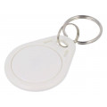 S103N-WE; RFID pendant; white; 100÷150kHz; Mat: plastic; 64bit; 4g; 