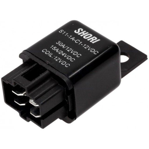 S11-1A-C1-12VDC; Relay: electromagnetic; SPST-NO; Ucoil: 12VDC; 30A; automotive; SHORI ELECTRIC