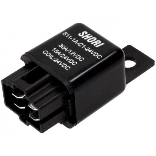 S11-1A-C1-24VDC; Relay: electromagnetic; SPST-NO; Ucoil: 24VDC; 30A; automotive; SHORI ELECTRIC