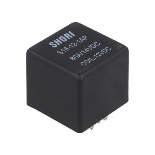 S16-12-1AP; Relay: electromagnetic; SPST-NO; Ucoil: 12VDC; 80A; automotive; SHORI ELECTRIC S16-12-1AP; Relay: electromagnetic; SPST-NO; Ucoil: 12VDC; 80A; automotive; SHORI ELECTRIC