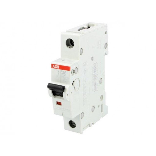 2CDS251001R0104; Circuit breaker; 230VAC; Inom: 10A; Poles: 1; DIN; Charact: C; 6kA; ABB 2CDS251001R0104; Circuit breaker; 230VAC; Inom: 10A; Poles: 1; DIN; Charact: C; 6kA; ABB