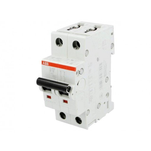 2CDS252001R0165; Circuit breaker; 400VAC; Inom: 16A; Poles: 2; DIN; Charact: B; 6kA; ABB