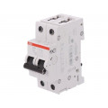 2CDS252001R0014; Circuit breaker; 400VAC; Inom: 1A; Poles: 2; DIN; Charact: C; 6kA; ABB