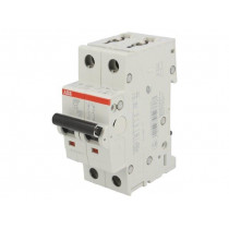 2CDS252001R0024; Circuit breaker; 400VAC; Inom: 2A; Poles: 2; DIN; Charact: C; 6kA; ABB